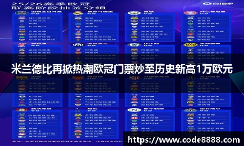 米兰德比再掀热潮欧冠门票炒至历史新高1万欧元